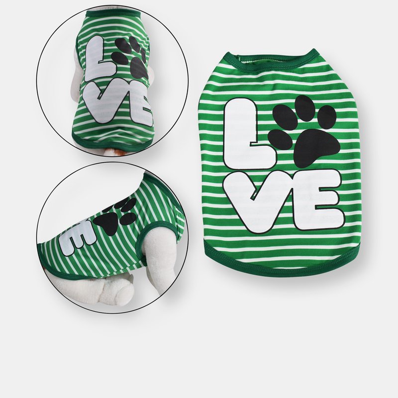 Primeware Inc. Love Design Dog Shirt In Green