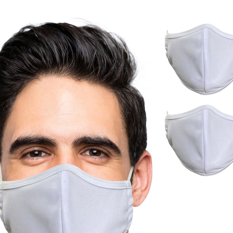 Primeware Inc. Reusable Plain Face Mask For Adults (2-pack) In White