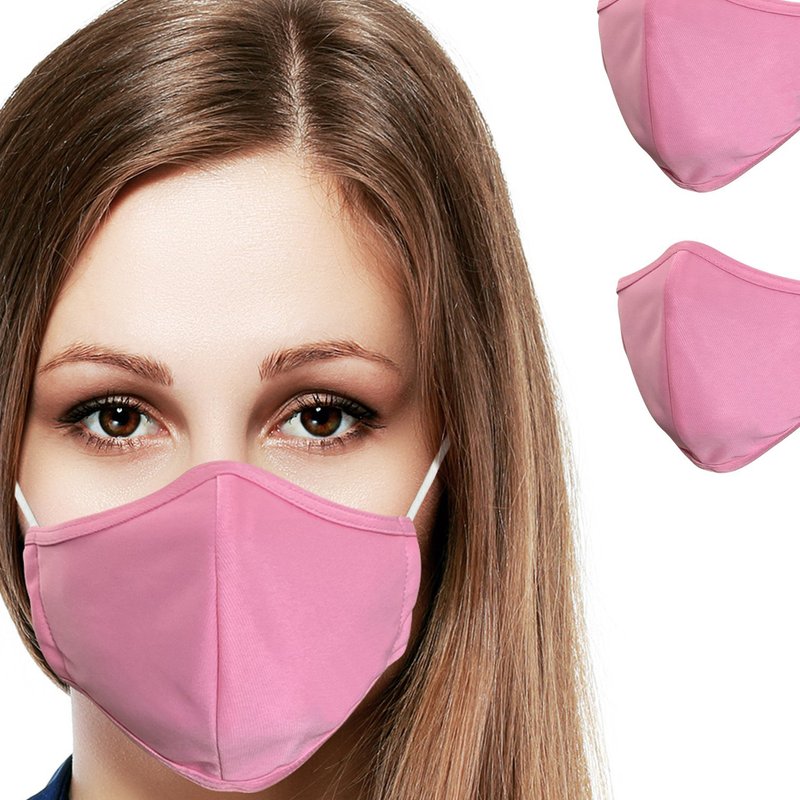 Primeware Inc. Reusable Plain Face Mask For Adults (2-pack) In Pink