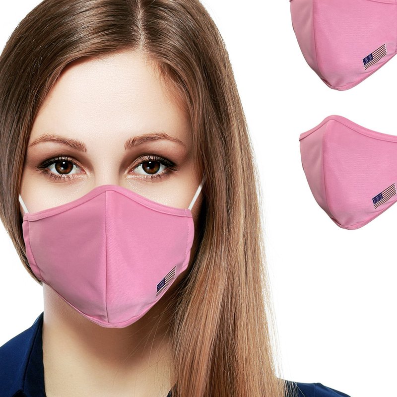 Primeware Inc. Reusable Plain Face Mask For Adults (2-pack) In Pink