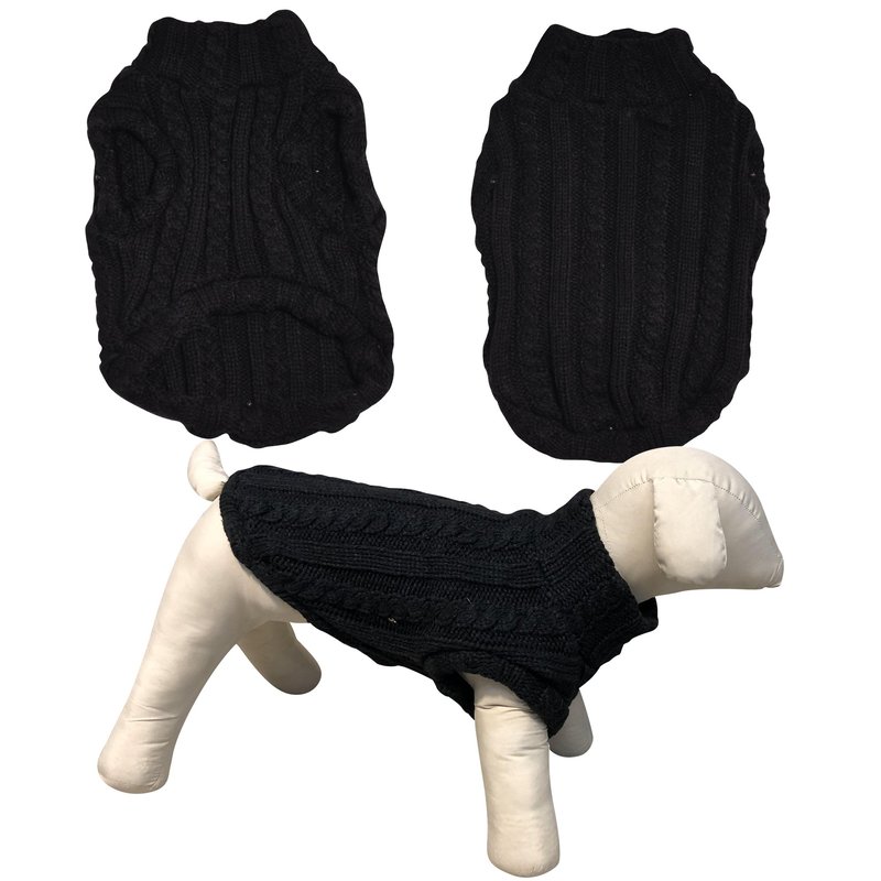 Primeware Inc. Turtleneck Dog Sweater In Black