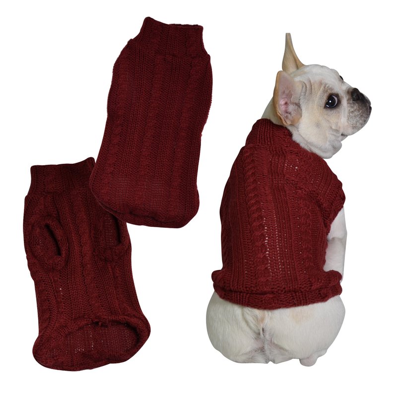 Primeware Inc. Turtleneck Dog Sweater In Brown