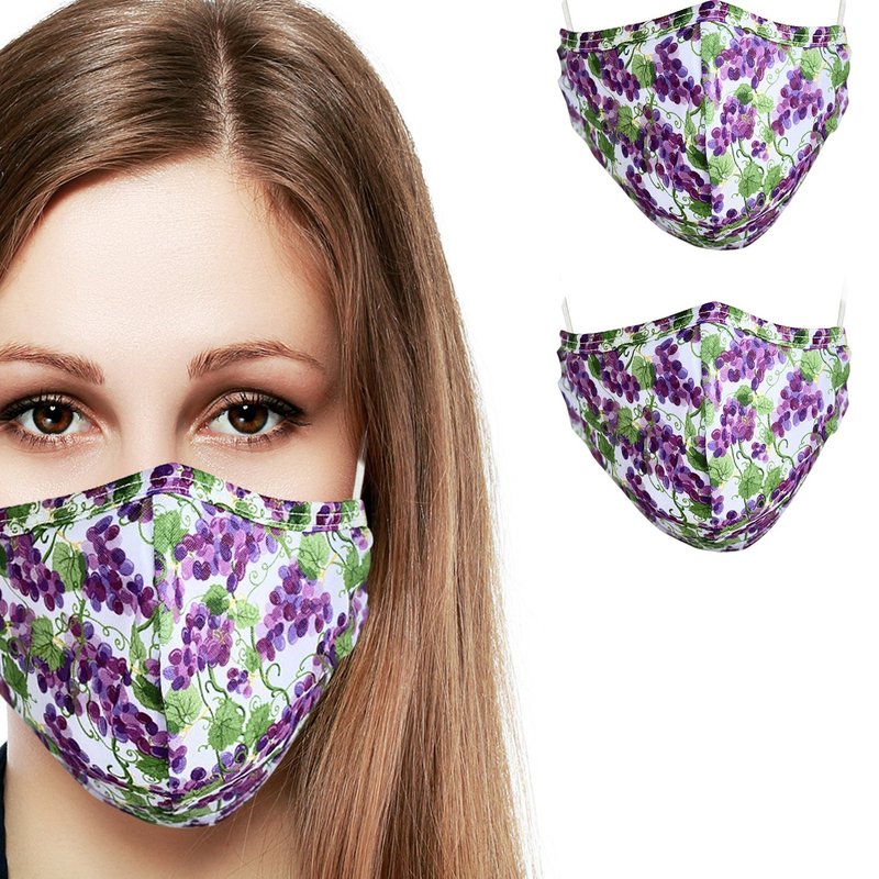 Primeware Inc. Two Layer Reusable Face Masks For Adults (2-pack) In Purple