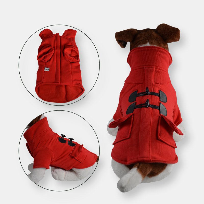 Primeware Inc. Warm Stylish Duffle Dog Coat In Red