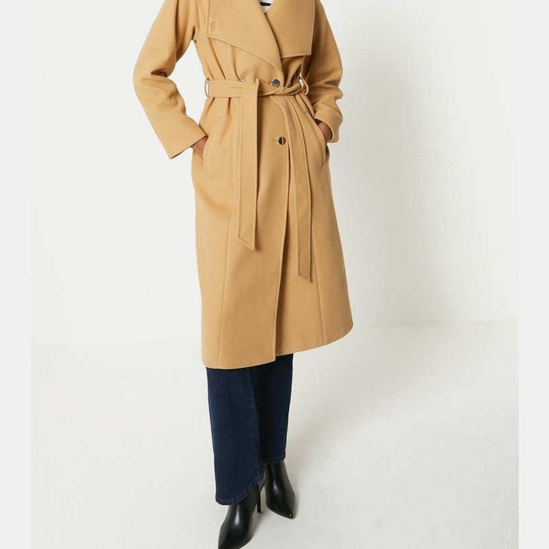 Shop Principles Womens/ladies Belted Hardware Detail Coat In Brown