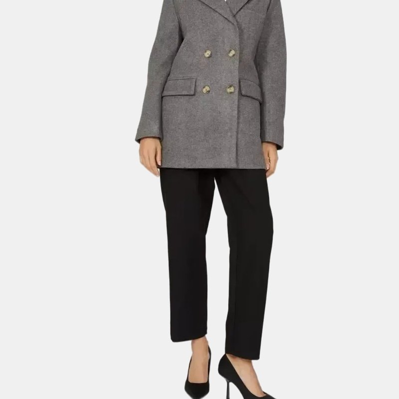 Principles Womens/ladies Double-breasted Coat In Grey