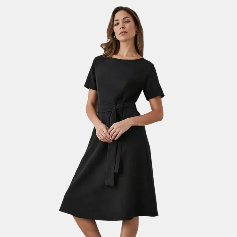 Principles Womens/ladies Fit And Flare Belted Dress In Black