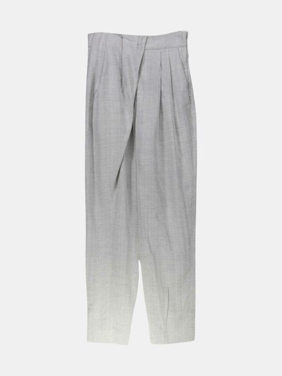 Proenza Schouler Proenza Schouler Women's Grey Melange Lightweight Suiting Draped Front Pant with Topstit Pants & Capri product