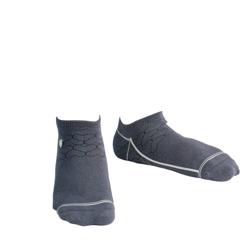 Pudus Bamboo Socks, Everyday Ankle In Grey