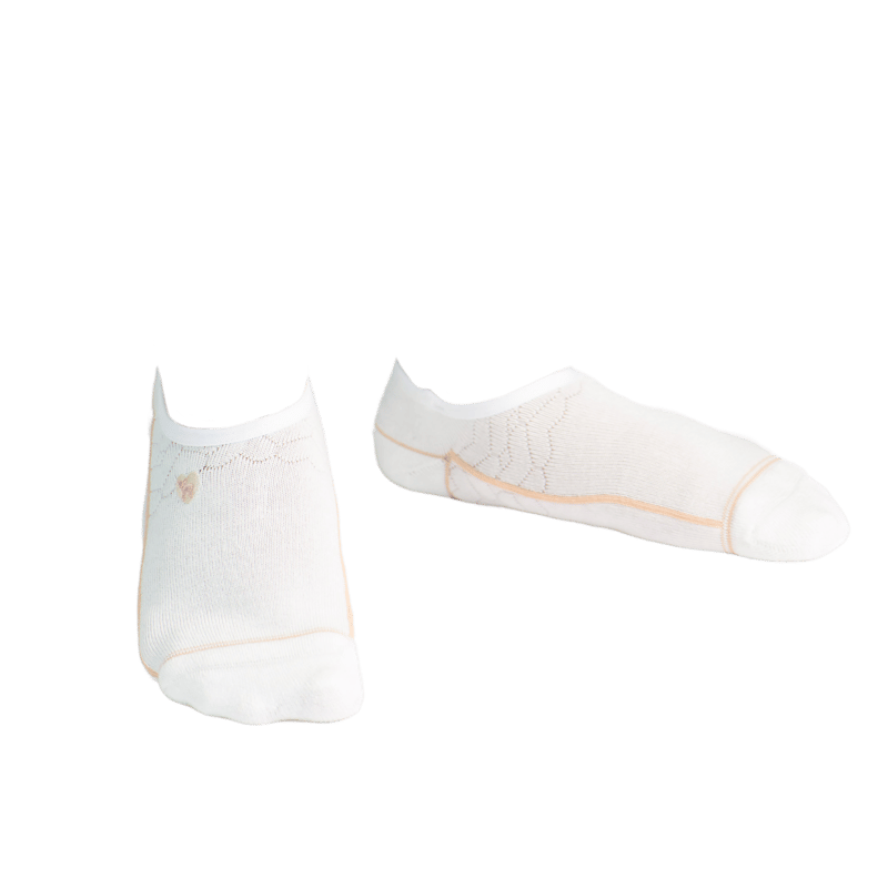 Pudus Bamboo Socks, No Fuss No-show In White