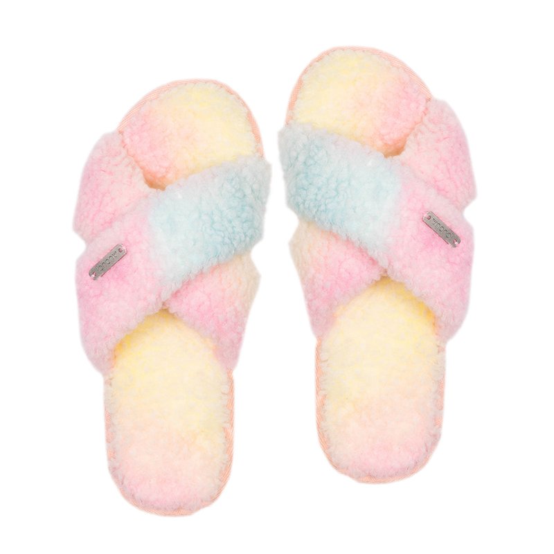 Pudus Carlie Criss Cross Recycled Slipper In Pink