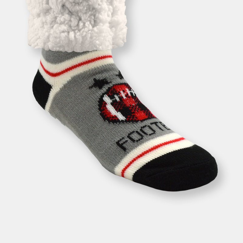 Pudus Classic Slipper Socks Large | Football Red