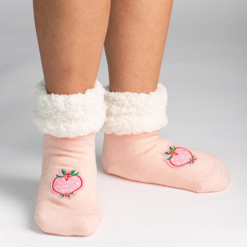 Shop Pudus Classic Slipper Socks In Pink