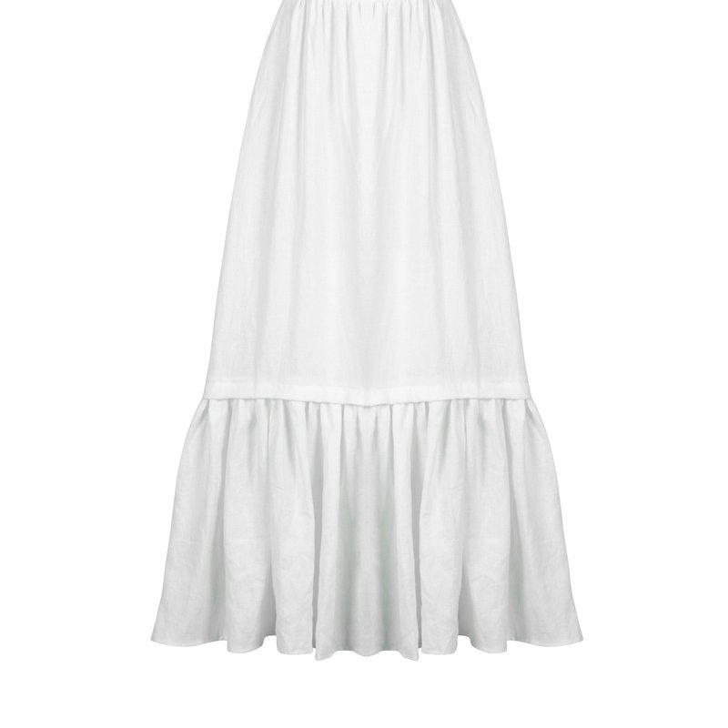 Puka Bingin Dress In White