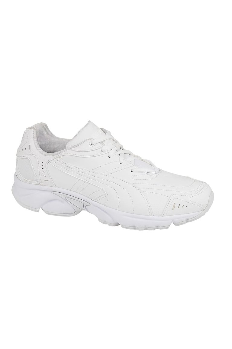 Axis/Hahmer Mens Lace-Up Non-Marking Trainer / Mens Trainers / Mens Sports - White - White