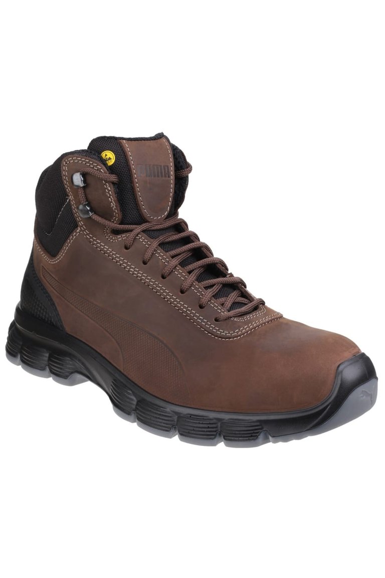 Mens Condor Mid Lace Up Safety Boots - Brown - Brown