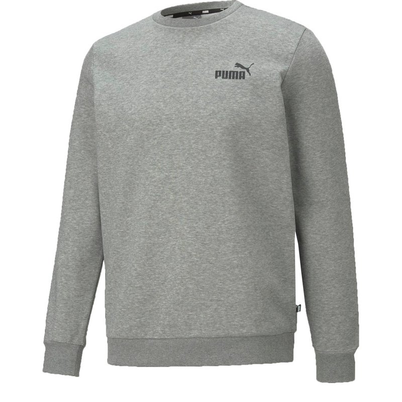 Shop Puma Mens Ess Logo Sweatshirt In Grey