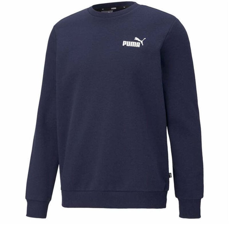 Shop Puma Mens Ess Logo Sweatshirt In Blue