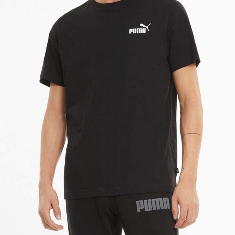 Shop Puma Mens Ess Logo T-shirt In Black
