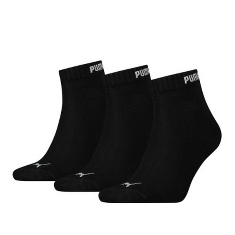 Puma Mens Quarter Socks (pack Of 3) (black)
