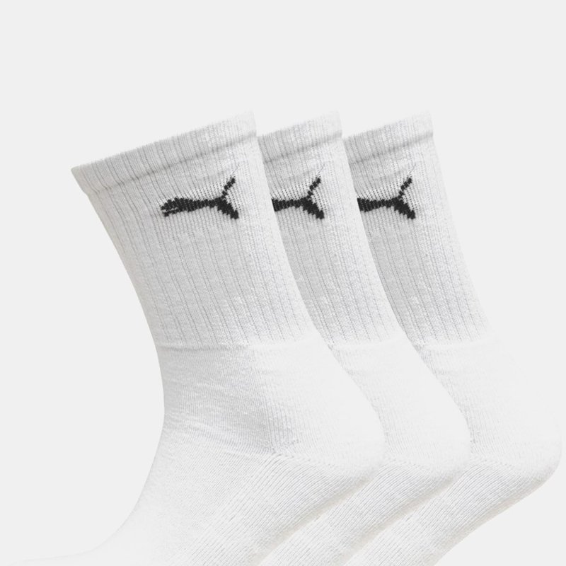Shop Puma Crew Socks 3 Pair Pack / Mens Socks (white)