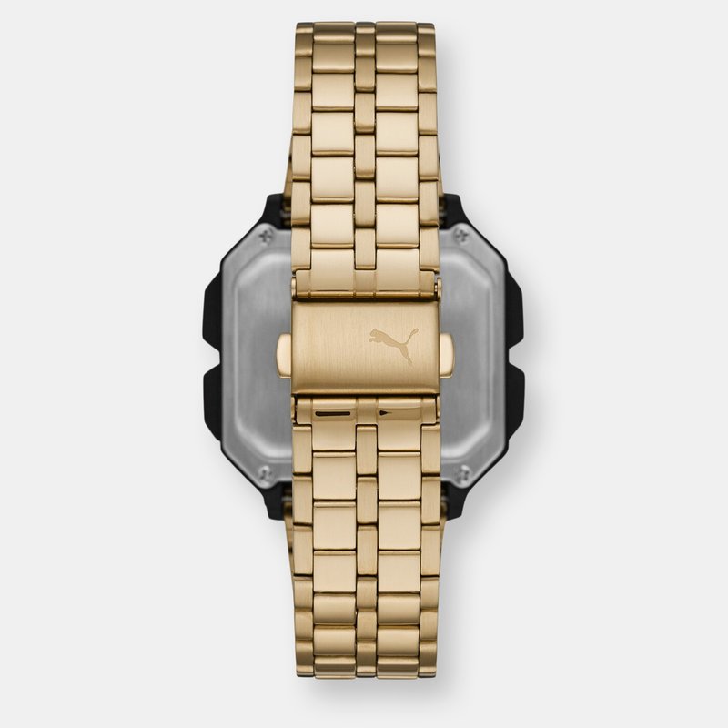 Shop Puma Men's Remix P5016 Gold Stainless-steel Quartz Fashion Watch