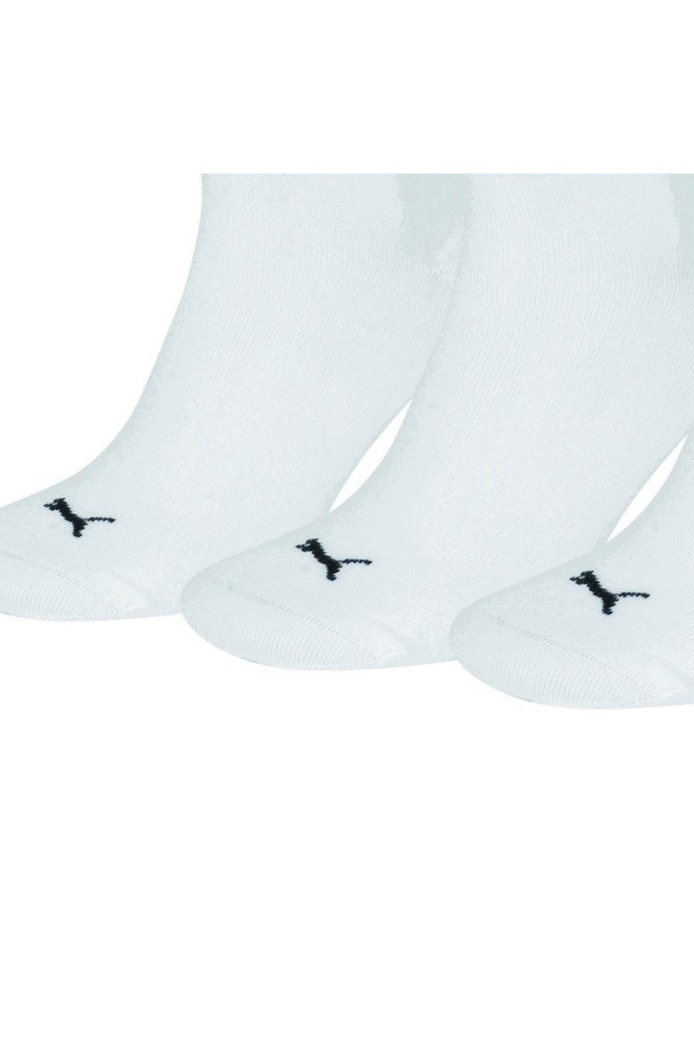Puma Trainer Socks 3 Pair Pack / Mens Socks (White)