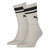 Puma Unisex Adult Heritage Striped Crew Socks (Pack of 2) (Gray/Black) - Gray/Black