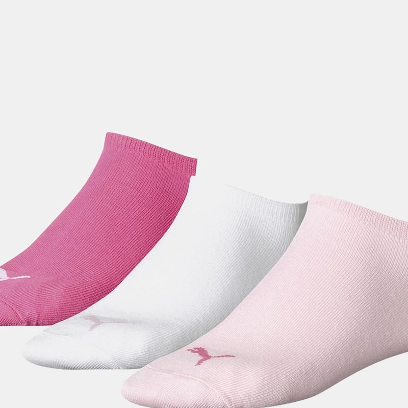 Shop Puma Unisex Adult Invisible Socks (pack Of 3) (pink)