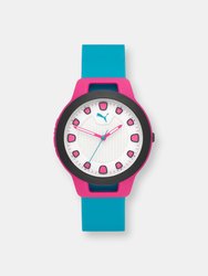 Puma Women's Reset P1012 Pink Silicone Quartz Fashion Watch - Pink