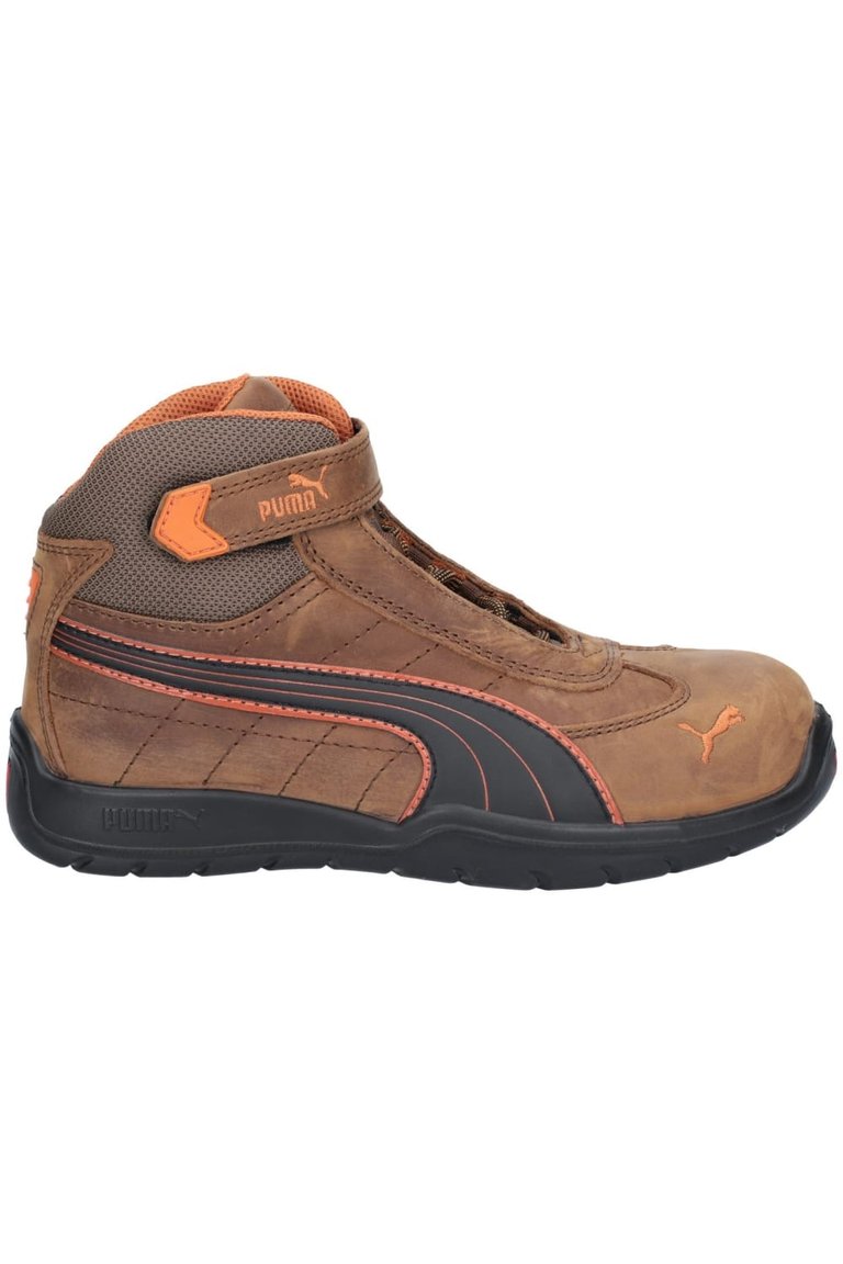 Mens Indy Mid Touch Fastening Safety Boot - Brown