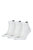 Unisex Adult Cushioned Ankle Socks Pack of 3 - White/Black - White/Black