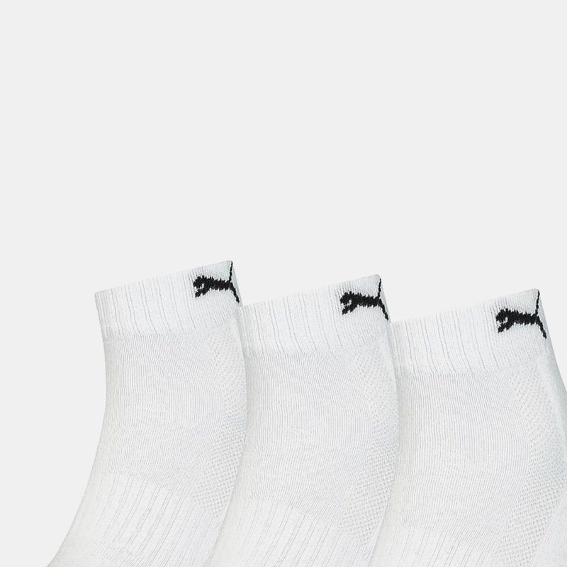 Puma Unisex Adult Cushioned Ankle Socks Pack Of 3 In White