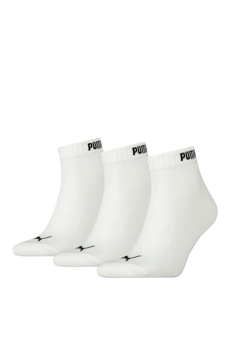 Unisex Adult Quarter Socks - White - White