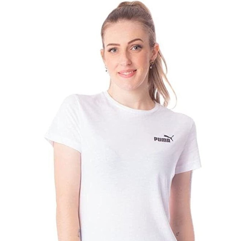 Puma Womens/ladies Ess Logo T-shirt In White