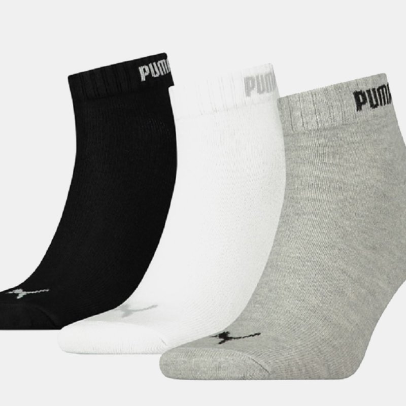 Puma Womens/ladies Quarter Ankle Socks In Black