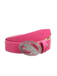 Womens/Ladies Regent Fitted Leather Belt - Pink - Pink