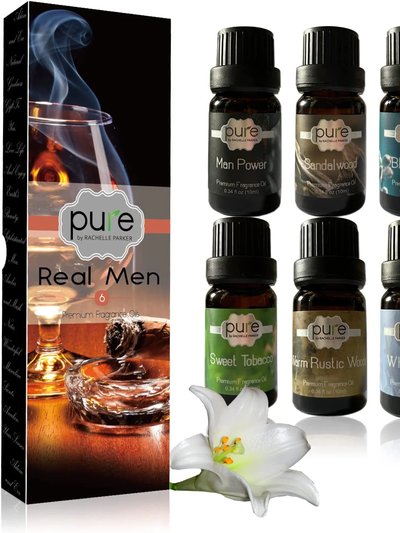 Pure Parker Men's Fragrance Oil Set - Set Of 6 Premium Grade Scented Oils 6 Manly Fragrances For Gentlemen, 10ml Each product