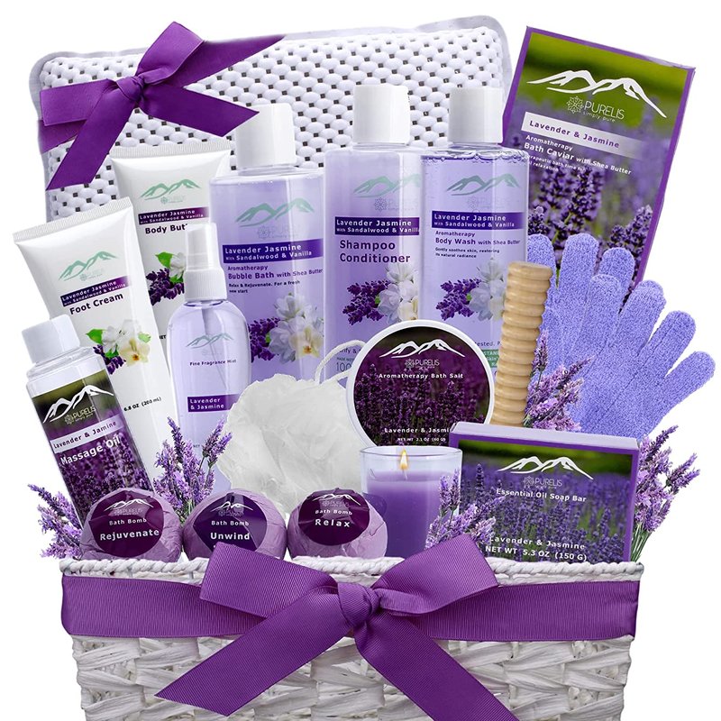 Purelis Xl Lavender & Jasmine Bath Gifts Spa Basket