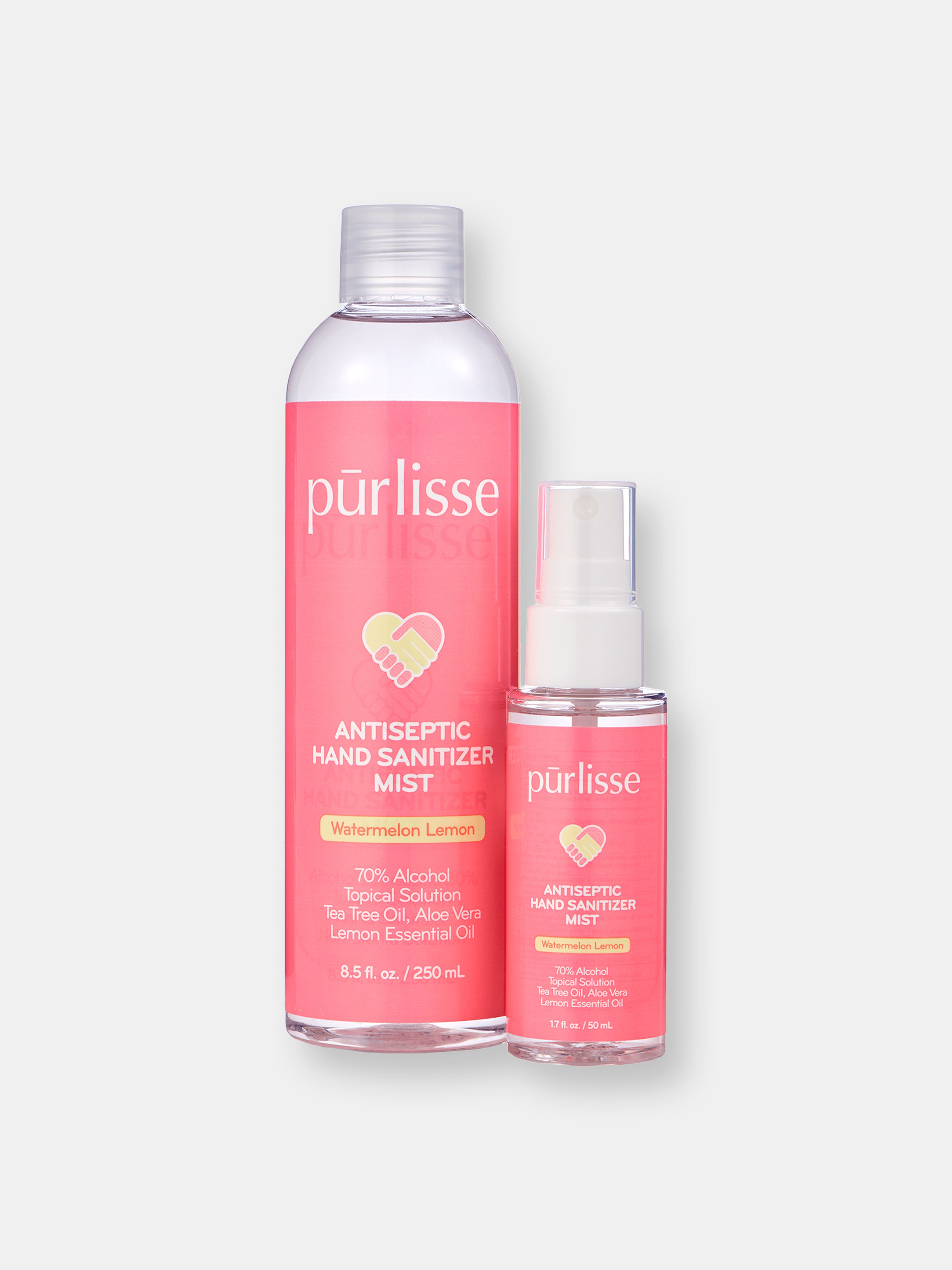 Purlisse Scented Antiseptic Hand Sanitizer Mist & Refill Duo In Pink