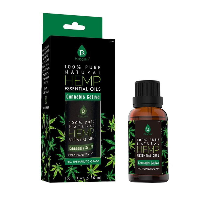 Pursonic 100% Pure Natural Cannabis Sativa (hemp) Essential Oil In Neutral