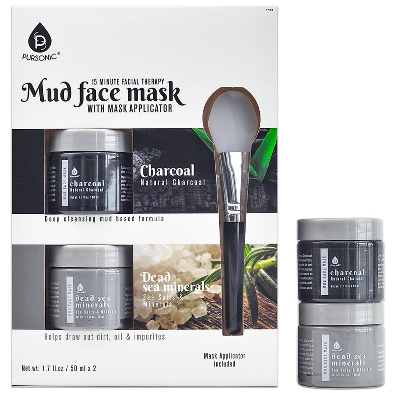 Pursonic 2 Pack Facial Therapy Mud Face Mask With Mask Applicator In Neutral