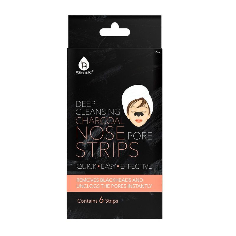 Pursonic 6 Pack Deep Cleansing Charcoal Nose Pore Strip