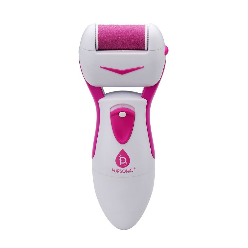 Pursonic Battery Operated Callus Remover, Foot Spa And Foot Smoother In Pink