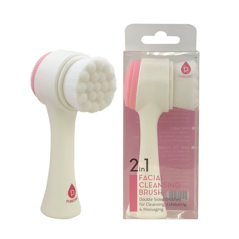 Pursonic Dual Sided Facial Cleansing Brush In Pink