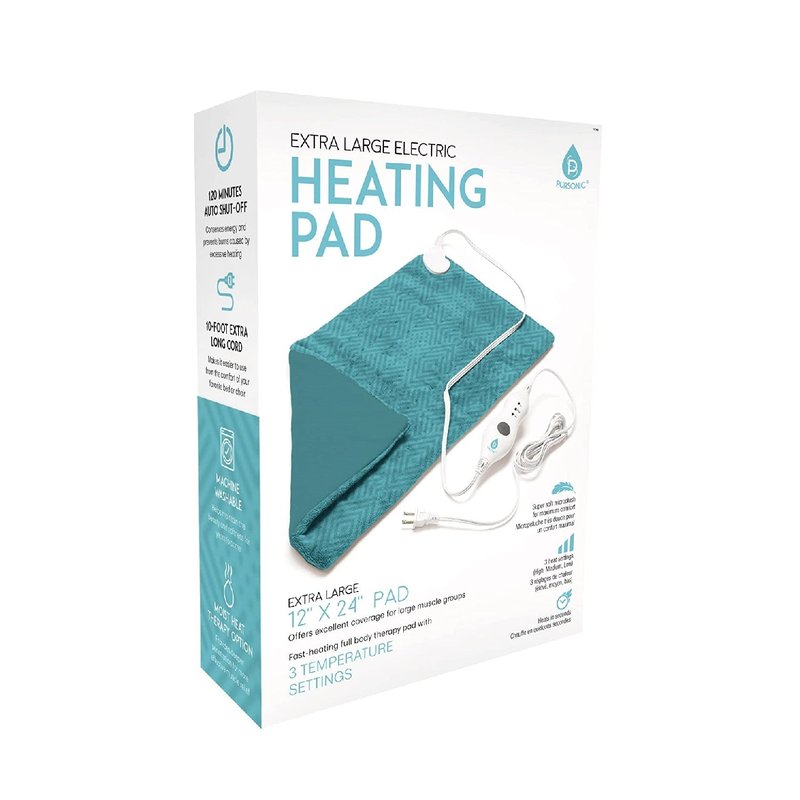 Pursonic Extra Extra Large Electric Heating Pad In Blue
