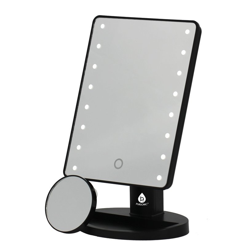 Pursonic Led Lighted Vanity Makeup Mirror In Black