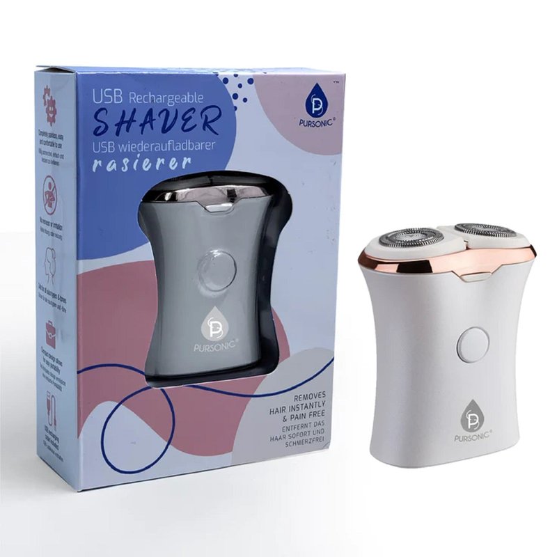 Pursonic Rechargeable Usb Ladies Shaver, Removes Hair Instantly & Pain Free In White