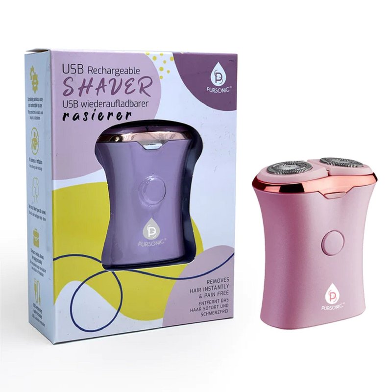 Pursonic Rechargeable Usb Ladies Shaver, Removes Hair Instantly & Pain Free In Pink