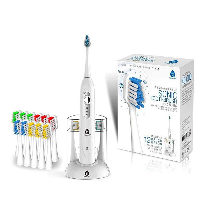 Pursonic Spm Sonic Movement Rechargeable Electric Toothbrush In White